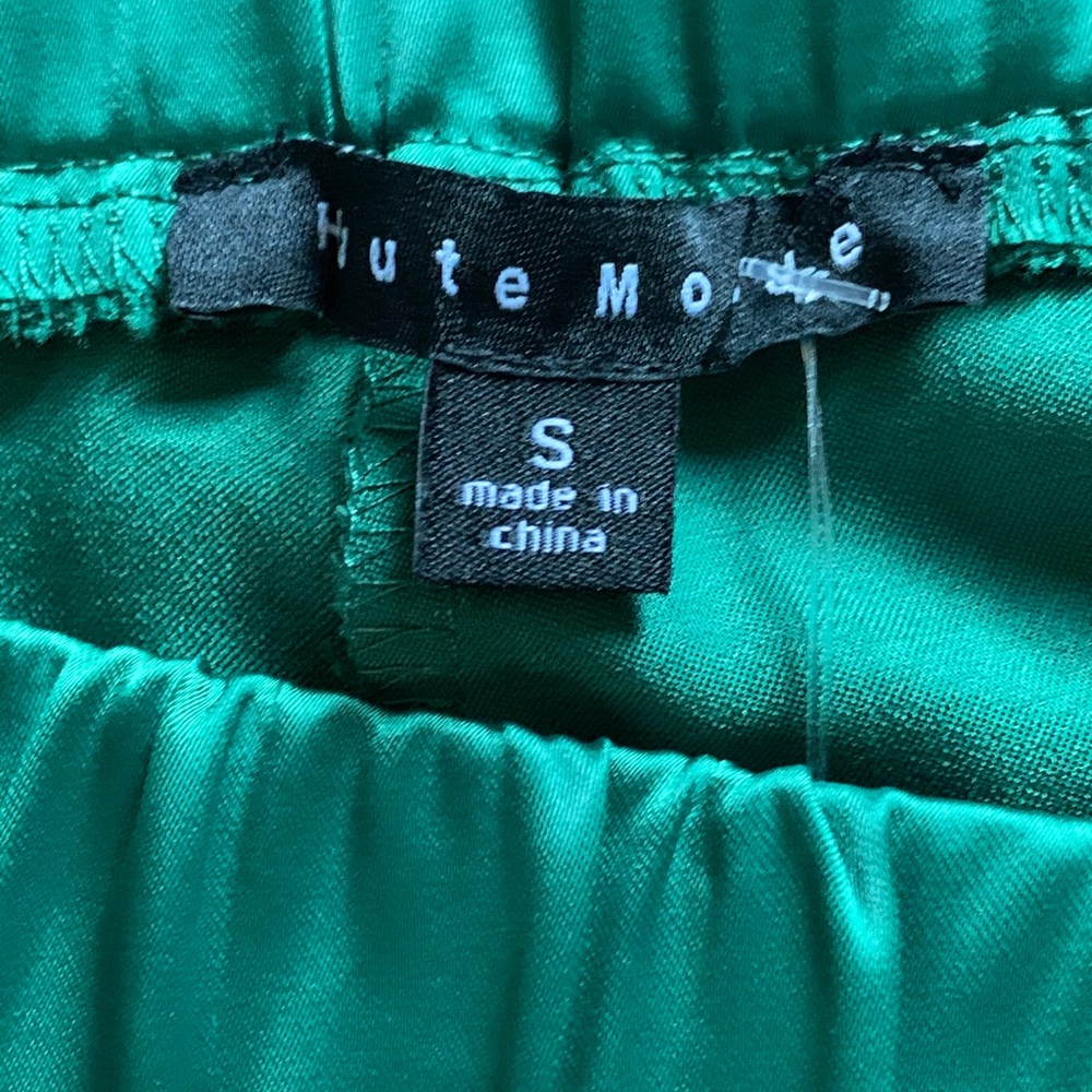 Haute Monde Pink and Green Satin Pants - Picture 4 of 8
